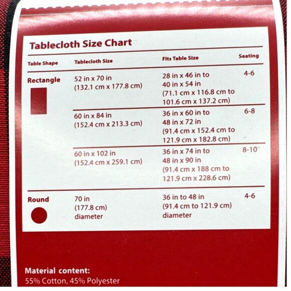 Frabic Tablecloth Size: 60"X 84" Rectangle - Picture 3 of 3